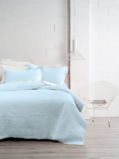 Linen House Quilt Chantel Duck Egg