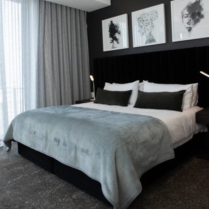 Belfiore Dove Grey Blanket - Image 2