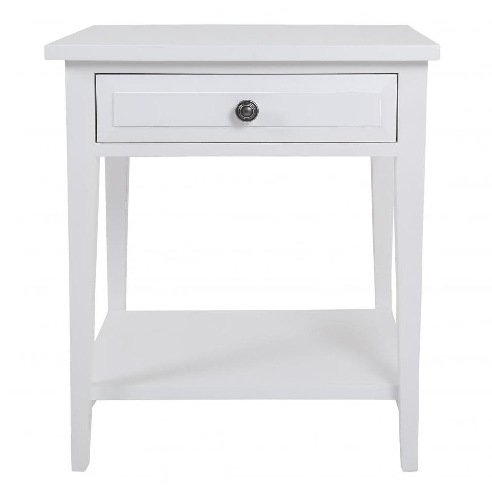 Hampton bedside tables in white & oak The Bedroom Shop Online