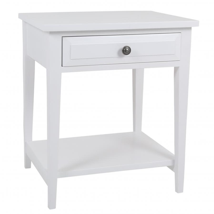 Hampton bedside tables in white & oak The Bedroom Shop Online