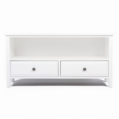 Hampton 2 Drawer Plasma TV Unit White
