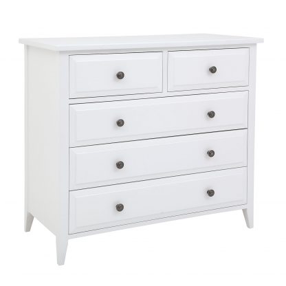 Hampton Chest 5 Drawer White - Image 2