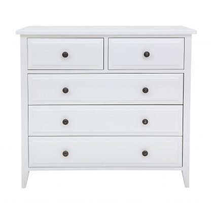 Hampton Chest 5 Drawer White