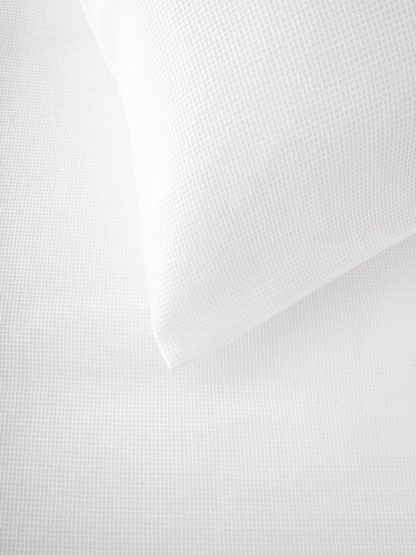 Linen House Providence White Waffle Duvet Cover Set - Image 2