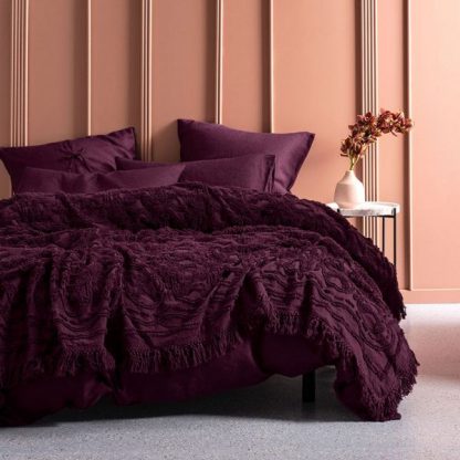 Linen House Somers Wine Bedspread