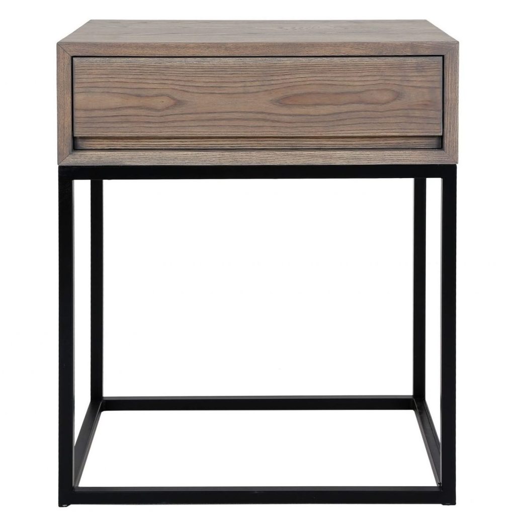 Max Bedside Table 1 Drawer Ash Grey