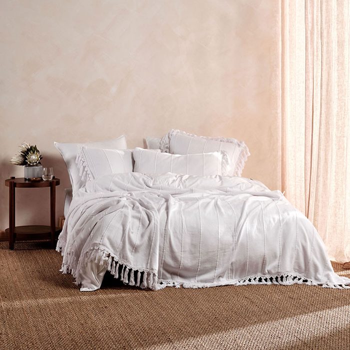 White clearance house linen