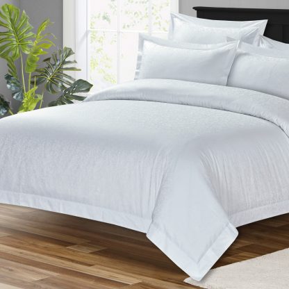 Simon Baker Egyptian Cotton Hampstead White Duvet Cover Set