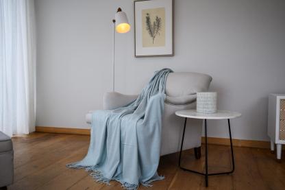 Throw Melody Plain Eggshell