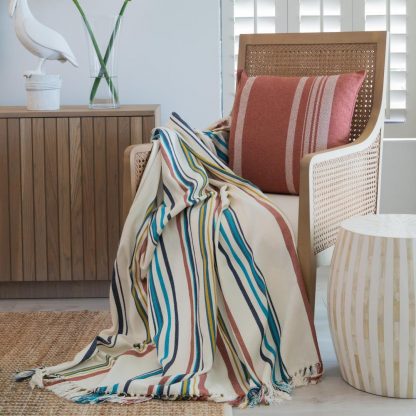 Throw Aruba Navy/Aquamarine