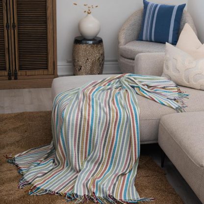 Throw Lyric Candy Stripe Paprika/Radiant Orchard