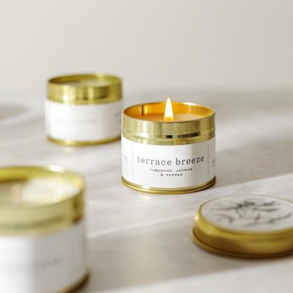 Amanda-Jayne Gold Tin Candles