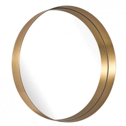 Deep Set Round Mirror Gold