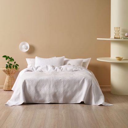 Linen House Quilt Set Lilou White