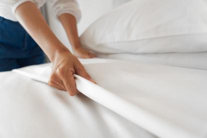 The Bedroom Shop 200tc Cotton Flat Sheet - Image 3