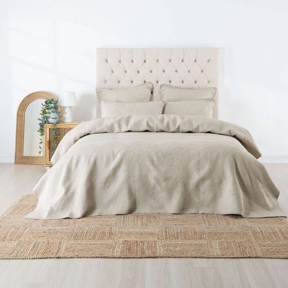 Linen House Manon Quilt Set Oatmeal