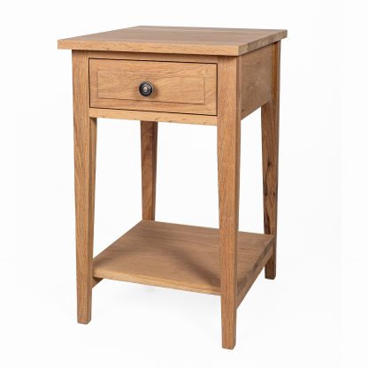 Skinny Hampton 1 Drawer Bedside Table Oak