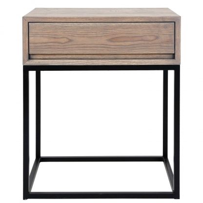 Max Bedside Table 1 Drawer Ash Grey