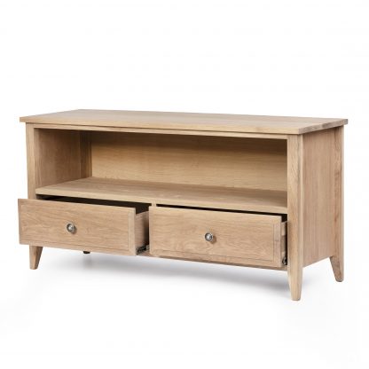 Hampton 2 Drawer Plasma TV Unit Oak - Image 3