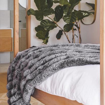 Furrow Fur Throw Wolf