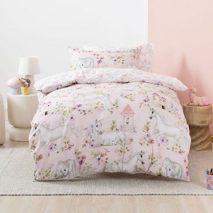 Unicorn Blossom Duvet Cover Set