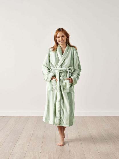 Linen House Ocean City Jade Bathrobe - Image 2