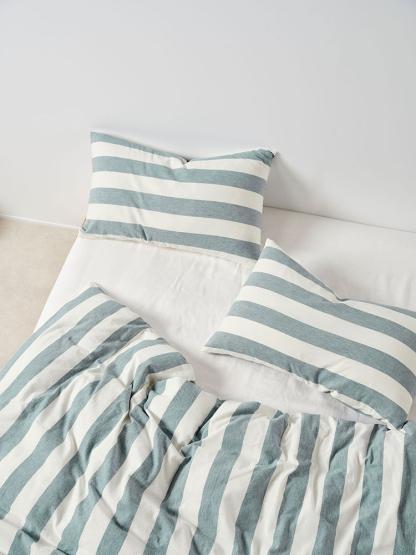 Linen House Vintage Stripe Denim Duvet Cover Set - Image 4