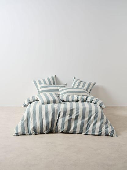 Linen House Vintage Stripe Denim Duvet Cover Set - Image 3