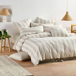 Linen House Vintage Stripe Natural Duvet Cover Set