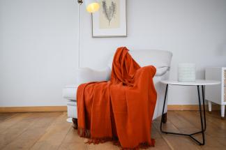 Throw Melody Plain Cinnabar
