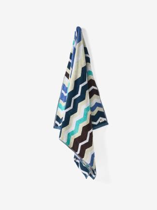 Linen House Chevron Blue Beach Towel