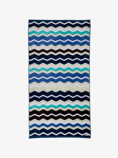 Linen House Chevron Blue Beach Towel - Image 2