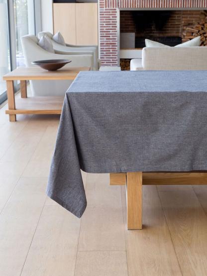 Revana Chambray Table Linen- Black