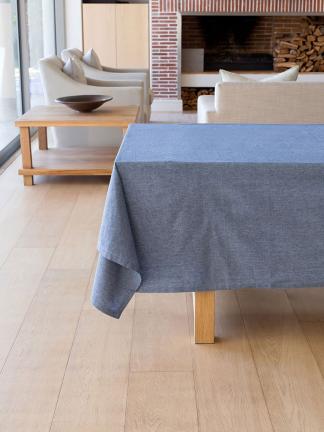 Revana Chambray Table Linen- Navy