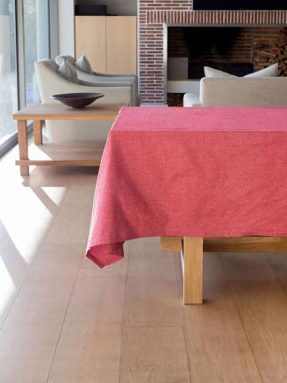 Revana Chambray Table Linen- Red