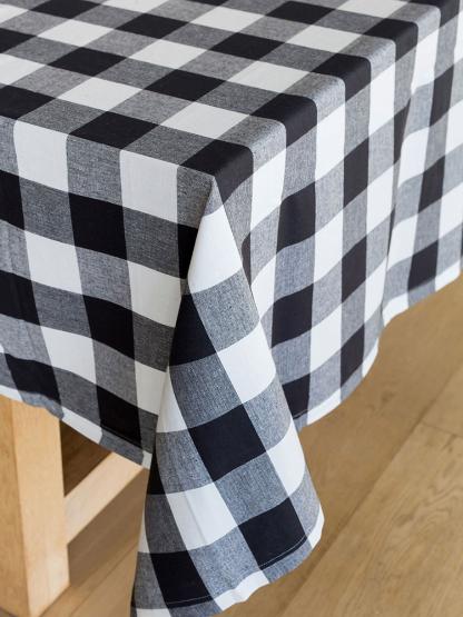 Revana Check Table Linen- Black - Image 2