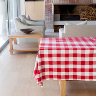Revana Check Table Linen- Red