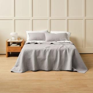 Linen House Marceau Quilt Set Grey