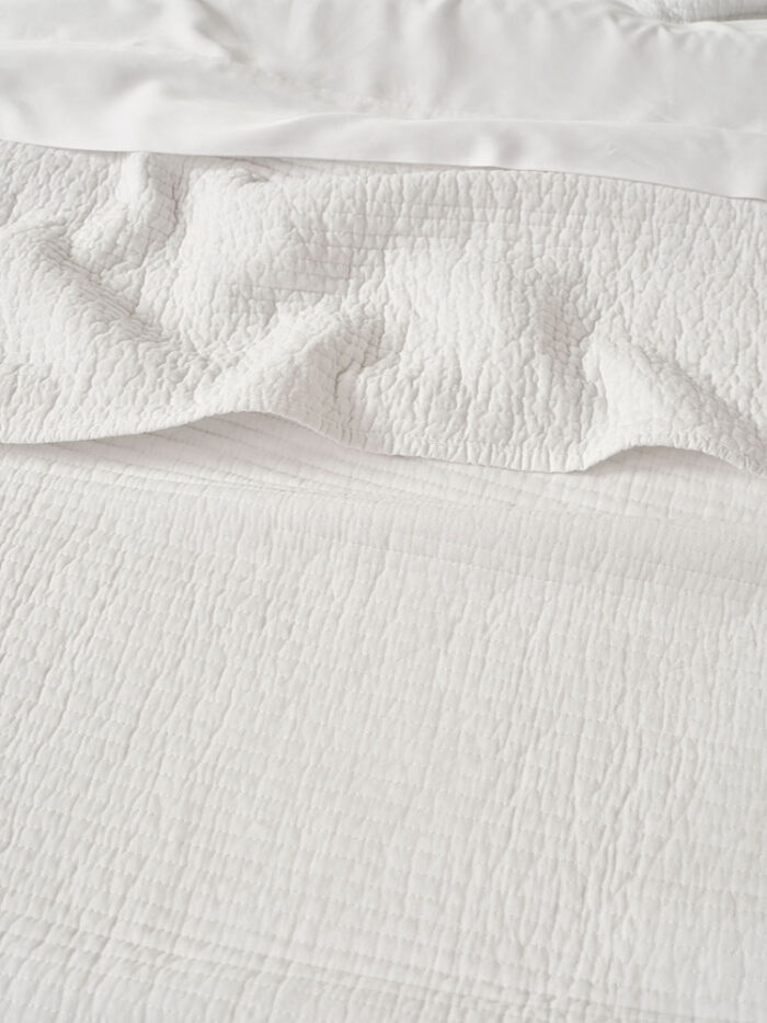 Linen House Marceau Quilt Set White - Image 2